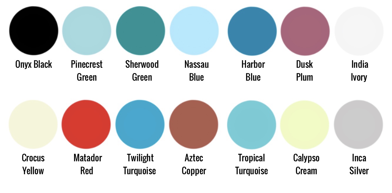 1956 Chevy factory solid colours